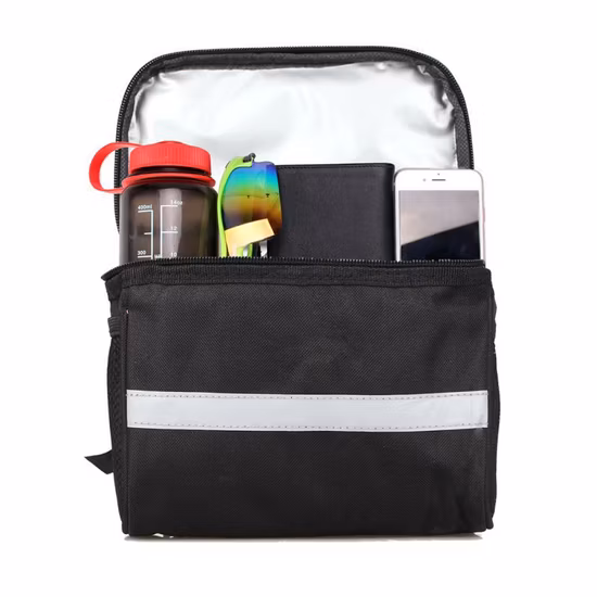 Cesta de bicicleta, refrigerador de bicicleta térmico isolado, bolsa de guiador de bicicleta resistente à água com suporte para telefone de bicicleta, cesta de bicicleta, bolsa de bicicleta para bicicleta