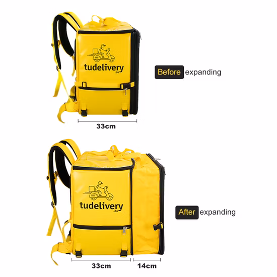 Mochila térmica isolada para pizza comercial personalizada mochila térmica para entrega de comida para motocicleta