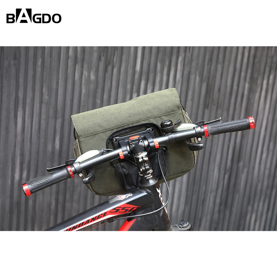 Large Capacity Water Resistant Cycling Bag Bicycle Black Handlebar Bag Delivery Folding Bike Packing Carry Bag