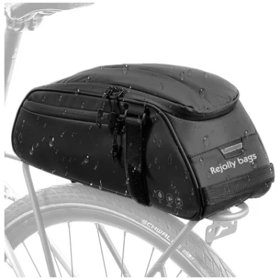 Selim de bicicleta refletivo resistente à água alforges bolsa de armazenamento de bagagem para ciclismo banco traseiro bolsa de transporte de carga